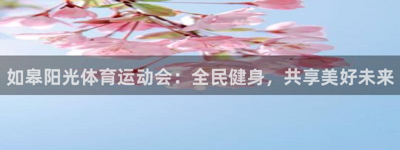 必一运动官网入口：如皋阳光体育运动会：全民健身，共享美好未来