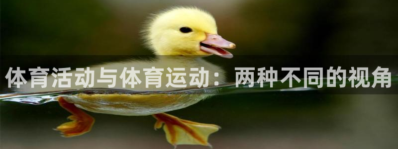 必一运动官网入口：体育活动与体育运动：两种不同的视角